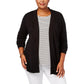 Karen Scott Women's Turbo Duster Cardigan Black Size X-Large