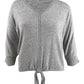 Style & Co Women's  Plus Size Tie-Hem Sweater Gray Size 0X