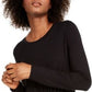 INC International Concepts Women's Twisted Top Black Size Large