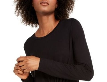 INC International Concepts Women's Twisted Top Black Size Large