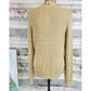 Charter Club Women's Metallic Crewneck Cable-Knit Sweater Gold Size Large