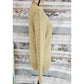 Charter Club Women's Metallic Crewneck Cable-Knit Sweater Gold Size Large