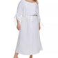 Calvin Klein Women's Plus Size Off-The-Shoulder Crepe Dress White Size 14W