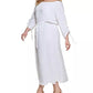 Calvin Klein Women's Plus Size Off-The-Shoulder Crepe Dress White Size 14W