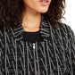 Alfani Women's Printed Jacket Black Size Medium