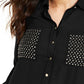 Thalia Sodi Women's Studded Shirt Black Size Medium