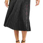Lucy Paris Women's Pleated Velvet Skirt Gold Size X-Large