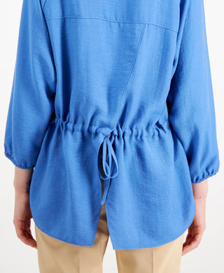 Alfani Women's Bishop-Sleeve Tie-Back Top Blue Size Large
