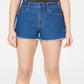 Tinseltown Women's High Rise High Waist Denim Shorts Blue Size 13