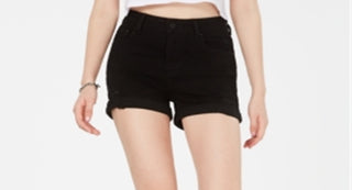 Indigo Rein Junior's Ripped Denim Shorts Black  Size 9