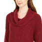 Style & Co Women's Cowl-Neck Sweater Red Size Small