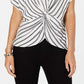 Style & Co Women's Twist-Front Top Black Size Medium