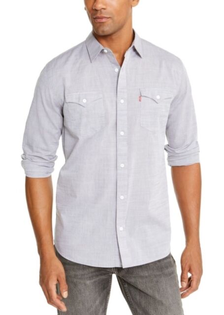 Levi's Men's Darrow Shirt Grey Size X-Large