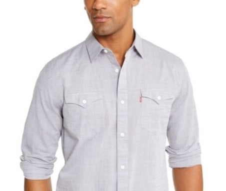 Levi's Men's Darrow Shirt Grey Size X-Large