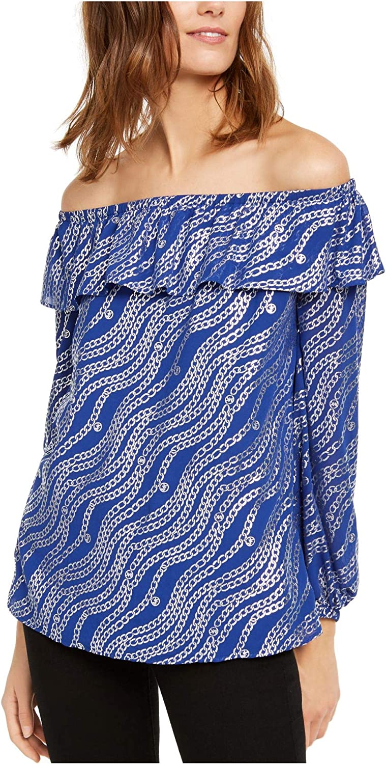 michael-kors-womens-plus-size-printed-ruffled-off-the-shoulder-top-blue-size-0x