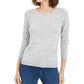 Maison Jules Women's Flecked Sweater Grey Size Large