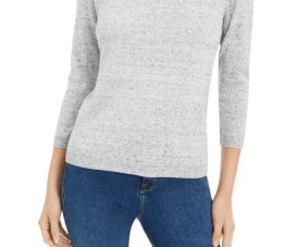 Maison Jules Women's Flecked Sweater Grey Size Large