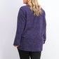 Karen Scott Women's  Mediumarled Microfleece Top Purple Size 0X