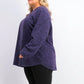 Karen Scott Women's  Mediumarled Microfleece Top Purple Size 0X