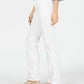 Charter Club Women's Straight-Leg Braid-Stripe Jeans White Size 10