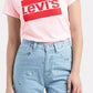 Levi's Women's Flocked Logo-Print T-Shirt Pink Size Small