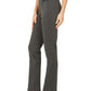JM Collection Women's Faux-Leather-Trim Ponte-Knit Pants Grey X-Large