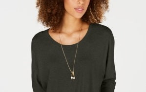 Style & Co Women's Tie-Front Sweater Grey Size Small