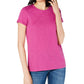 Maison Jules Women's High-Low T-Shirt Pink Size XX-Large