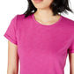 Maison Jules Women's High-Low T-Shirt Pink Size XX-Large