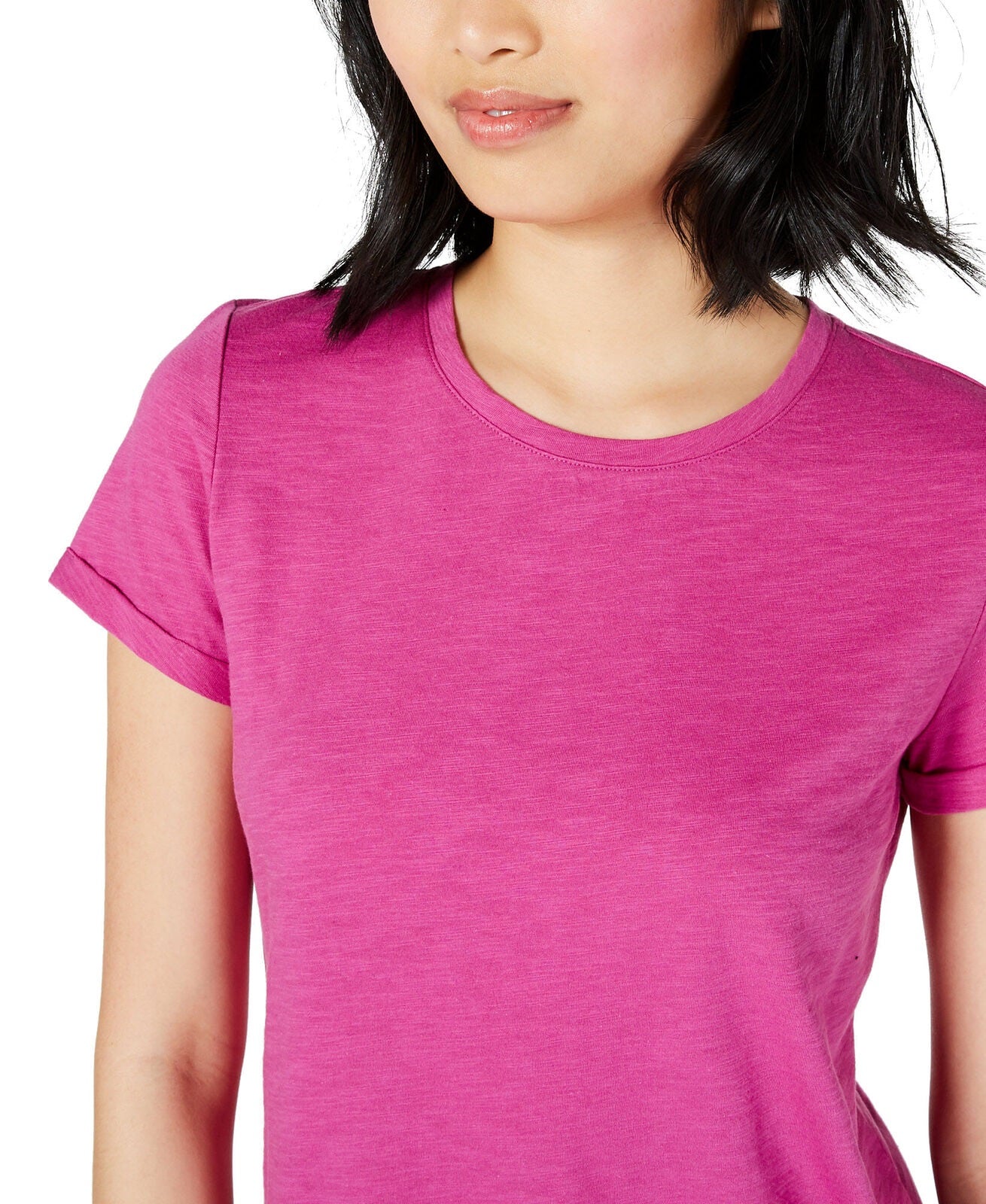Maison Jules Women's High-Low T-Shirt Pink Size XX-Large