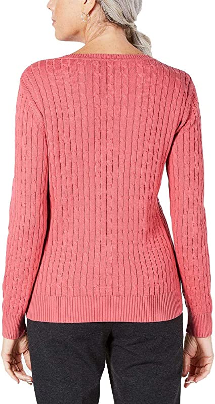 Karen Scott Women's V-Neck Solid Sweater Pink Size X-Small