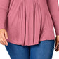 Style & Co Women's Petite Pintuck Top Rose Size PM