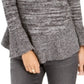 Style & Co Women's Petite Ruffle-Hem Tunic Sweater Grey Size PM