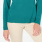 Karen Scott Women's Petite Button-Shoulder Sweater Green Size PXL