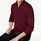 Clubroom Men's Maroon Long Sleeve Quarter-Zip Pullover Sweater Red Plum Size XX-Large
