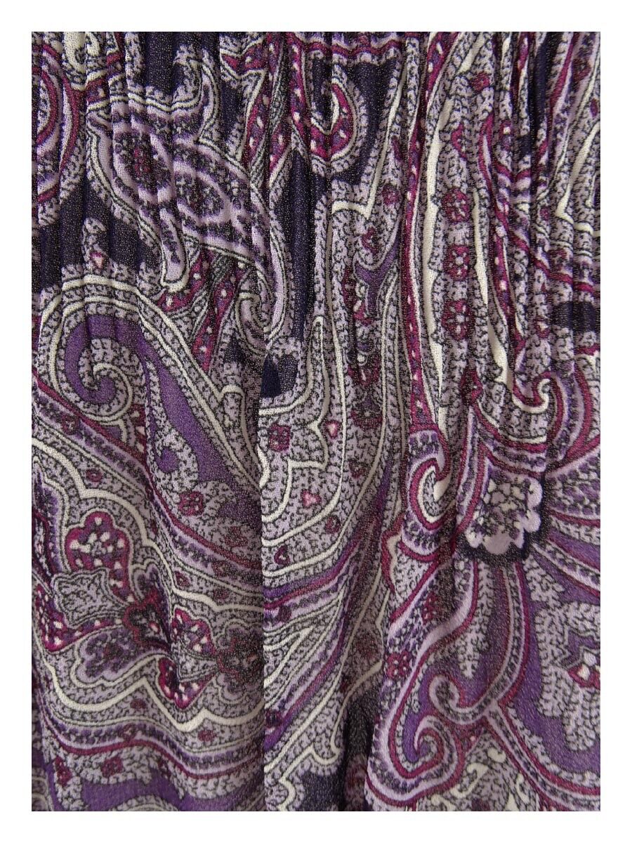 Lauren By Ralph Lauren Women's Petite Printed Tie Neck Blouse Purple Size Petite X-Small