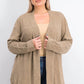 Karen Scott Women's Open-Front Long-Sleeve Cardigan Chesnut Size Medium