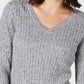 Karen Scott Women's Petite Cotton Cable-Knit Sweater Grey Size PS/M