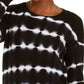INC International Concepts Women's Cotton Tie-Dye Pullover Top Depp Black Size XX-Large