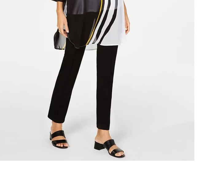 Alfani Women's Petite Printed Tunic Black Size PXL