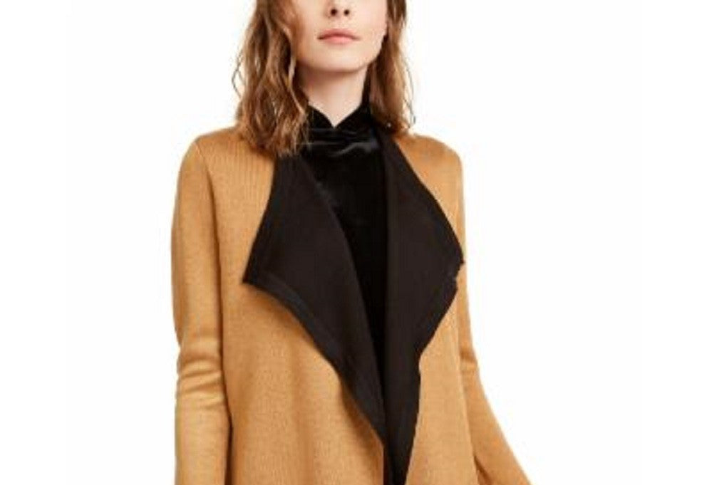 Anne Klein Women's Long Sleeve Open Cardigan Sweater Beige Size X-Large