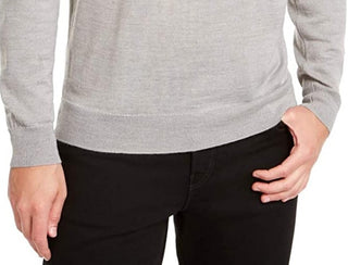 Clubroom Men's Gray Long Sleeve Crew Neck Classic Fit Cotton Sweater Grey Size Small