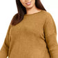 Style & Co Women's Plus Size Smalleam-Front Tunic Sweater Spice Cumin Size 3X