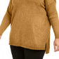 Style & Co Women's Plus Size Smalleam-Front Tunic Sweater Spice Cumin Size 3X