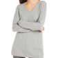 Alfani Women's V-Neck Tunic Sweater Grey Size Large