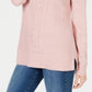 Karen Scott Women's Cable-Knit Panel Sweater Pink Size X-Small