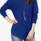 INC International Concepts Women's Shirttail Sweater Blue Size X-Large