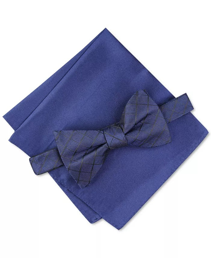 Alfani Men's Debrin Abstract Pre-Tied Bow Tie Blue Size Regular