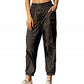 Free People Womens Pocketed Zippered Active Wear Cuffed Pants Black Size Large