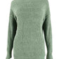 Hippie Rose Juniors' Mock-Neck Chenille Sweater Green Size Small